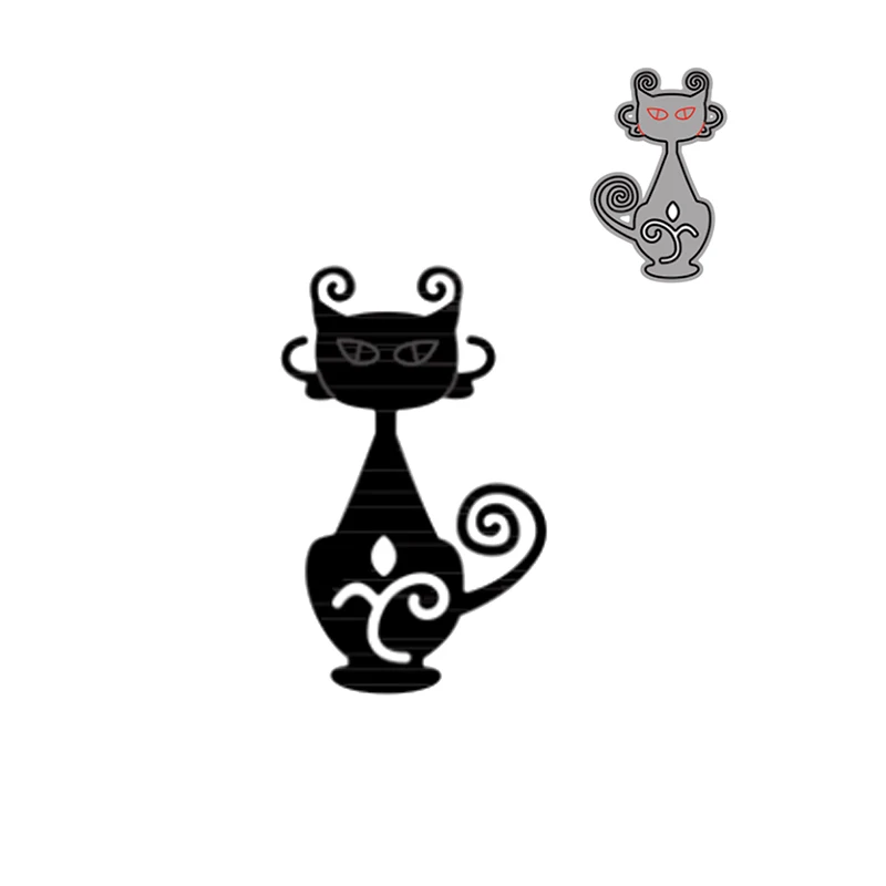

A Elegant Cat Metal Cutting Dies New 2021 Diy Scrapbooking Photo Album Decorative Crafts Embossing Die Cuts
