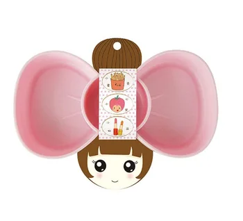 

Cute Heart Fruit Bow Desktop Storage Box Pink Bow Jewelry Display Plate Snack Candy Box Kitchen Accessories