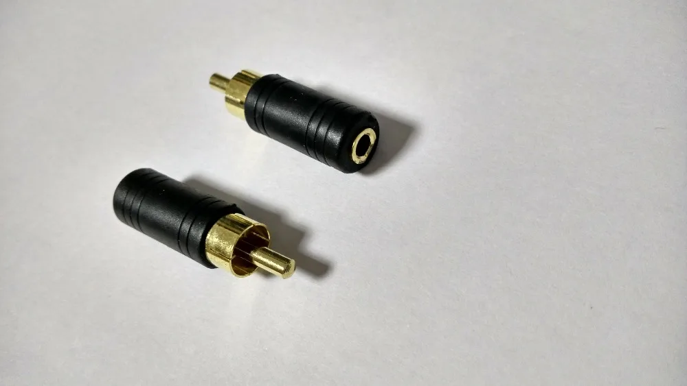 500 шт. Медный позолоченный Phono RCA штекер 3,5 мм моно разъем