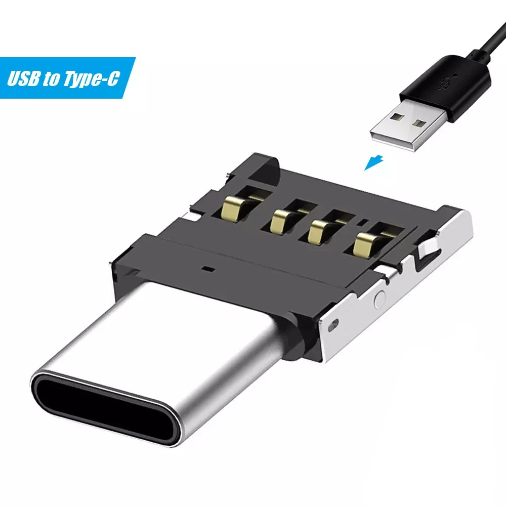 10 шт. переходник с Type C на USB OTG для телефонов Android S8 Note8 и смартфонов поддержкой Type-C