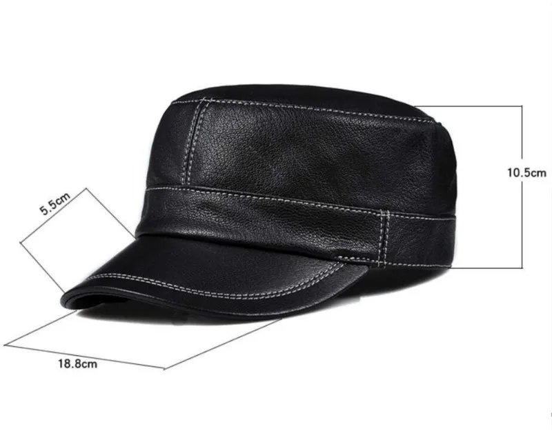 Pudi мужская шапка из натуральной кожи, мужские зимние армейские военные кепки-бейсболки черного и коричневого цвета HL816