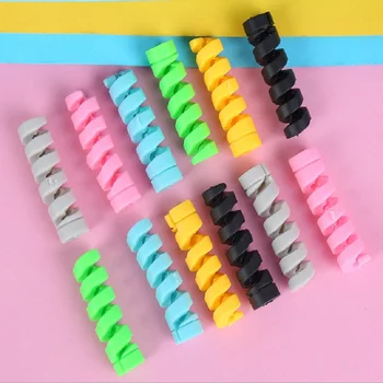 

10Pcs/lot Flexible Spiral Tube Cable Winder Protector Wire Cord Organizer Protetor for Apple Watch iPhone Charging Cable freeing