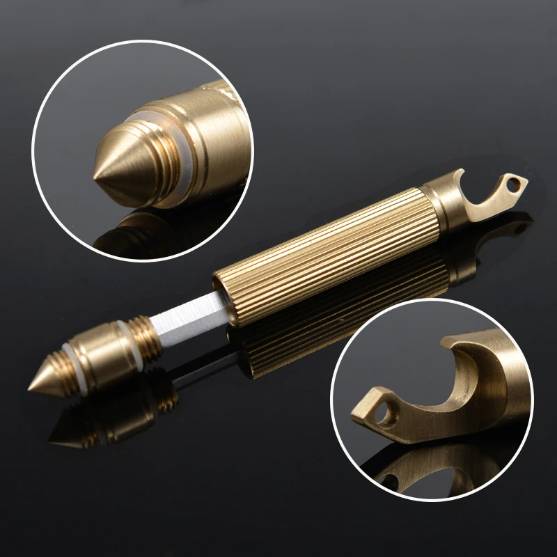 NEW Mini Brass Capsule Knife Multi-function EDC Portable Keychain Pendant Self Defense Survive Gadget Box Letter Package Opener