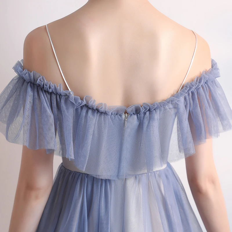 Платье подружки невесты без рукавов бордового цвета размера плюс Тюль длиной