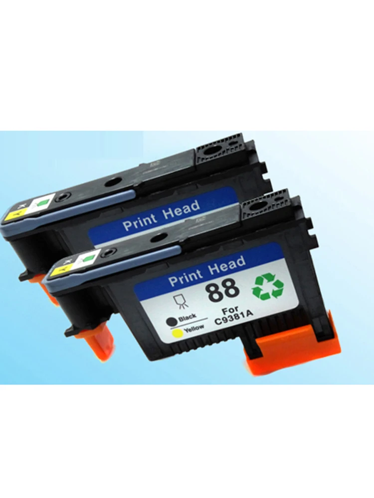 2 шт. совместимый для hp88 черного, желтого цвета печатающая головка 88 C9381A печатающая головка HP Officejet 7400 L7480 500 K5400 K550 5400