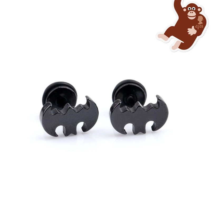 

Pendientes Brincos Earing Oorbellen Earrings For Women Punk Stainless Steel Ohrringe Line Cutting Tai Ganger Nail Bat Chivalrous