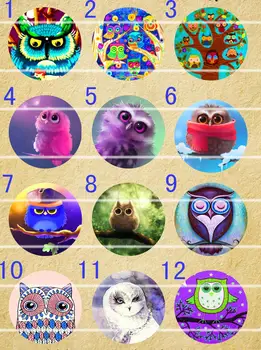 

Handmade Colorful picture Round Glass Cabochons Refrigerator magnet for Necklace Decoration and Phone Chain Accessaries359