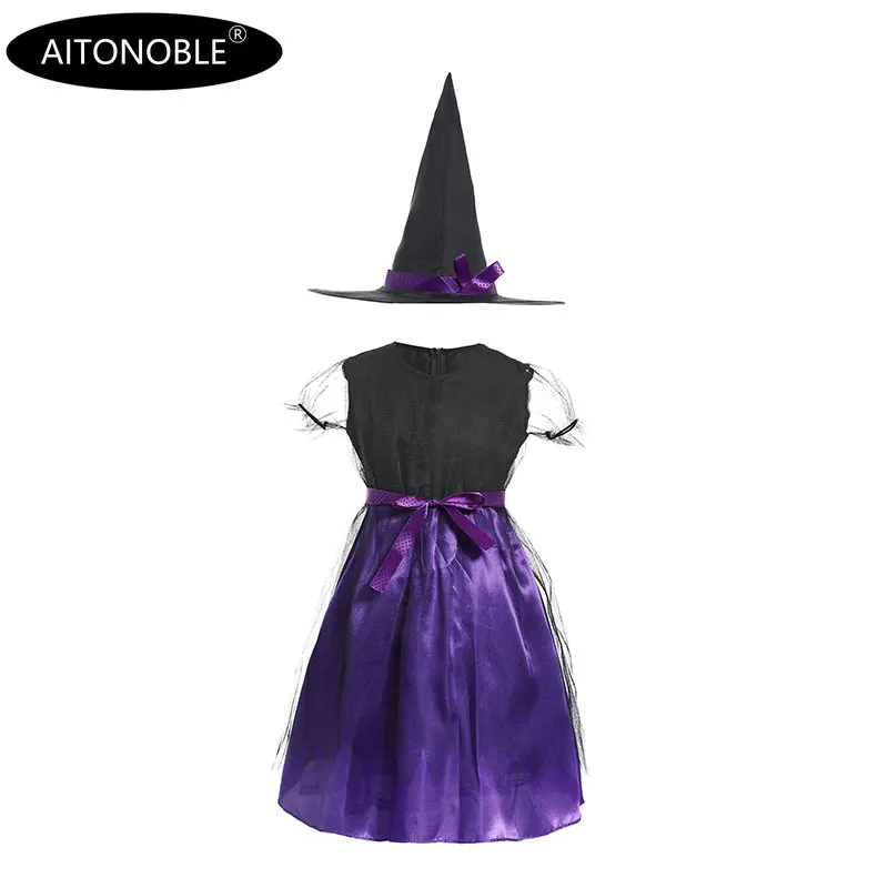 Aitonoble New Costume Child Cute Costume Supergir Dress Girl's Dress Cosplay Halloween For Halloween cosplay