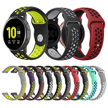 

For Samsung Watch Silicone Strap Active 2 44mm 40mm SM-R820 R830 SM-R800 R760 Band for Gear S3 Galaxy watch 46mm 42mm Watchbands