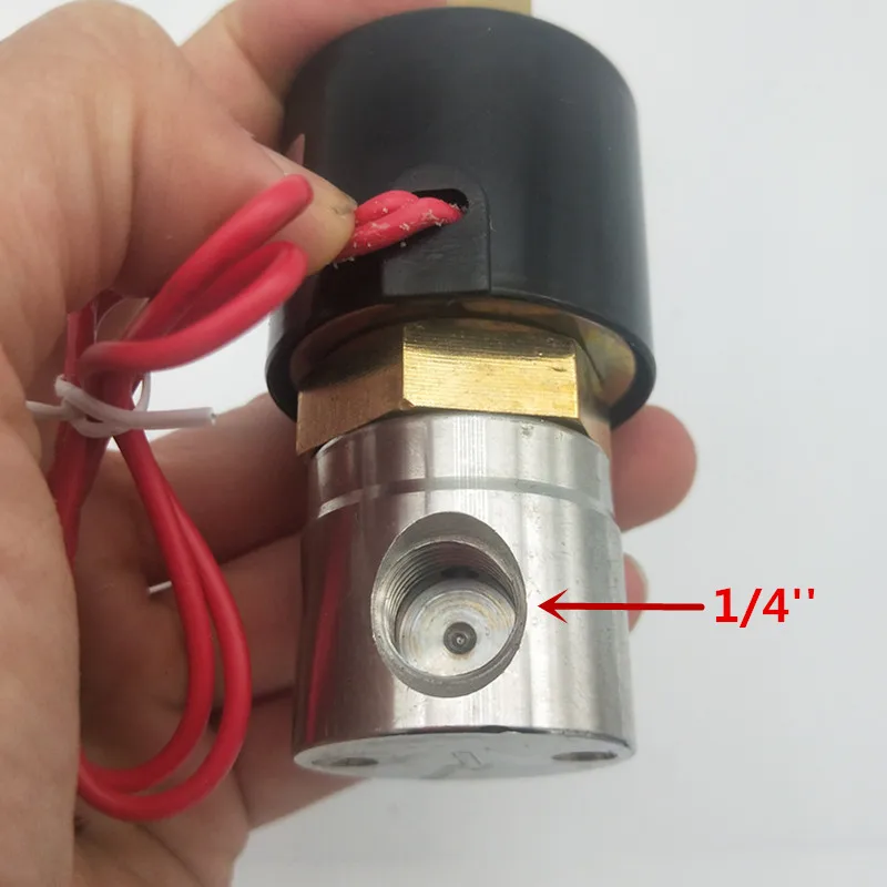 Электромагнитный клапан NBR из нержавеющей стали 2 в 1/4 дюйма 2W025 08BK DC12V DC24V или