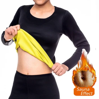 

Unisex Vest Tops Hot Warm Body Shaper Workout Shapewear Ultra Sweat T-Shirt Slimming Shirts Long Sleeve Neoprene Sauna shaping