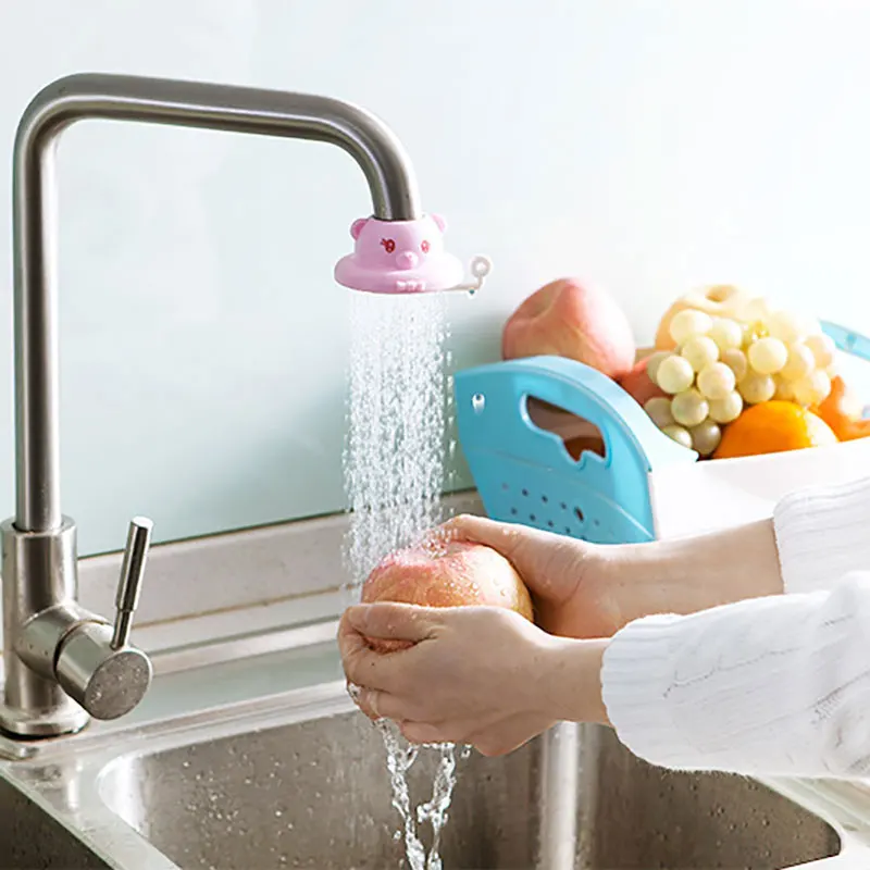Cartoon Faucet Sprayer Section Home Adjustable Splash Water Saving Sink Faucet Sprayer Extender Kitchen Accessories