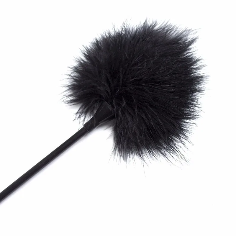 27cm Flirt Feather Whip Spank Flogger Clit Tickler BDSM Bondage Slave Erotic Adult Sex Toys