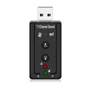 

7.1 External USB Sound Card USB to Jack 3.5mm Earphone MIC Interface Computer Components Sound Card For Win Compter Android