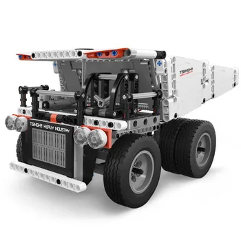 

New Block Robot Mine Truck For Children Steering Wheel Control Dump Lift Smart Remote Control 2020 For Newest Toys Gift