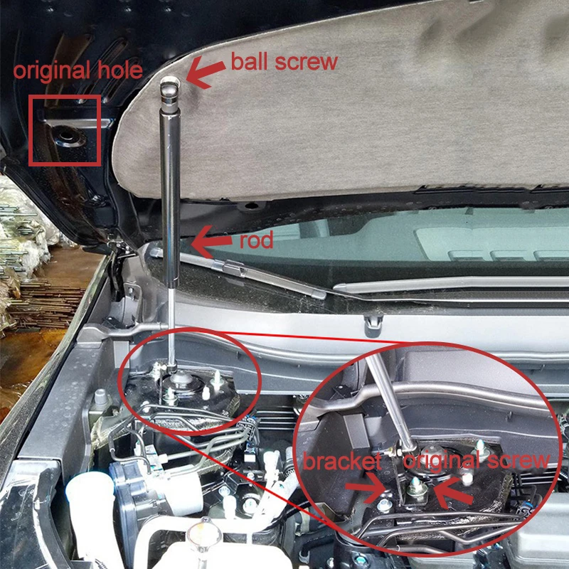 NS модификация Подходит для Nissan Qashqai J10 2008-2013 автомобильный капот Газовый амортизатор стойка подъемная Поддержка автомобиля аксессуары для укладки