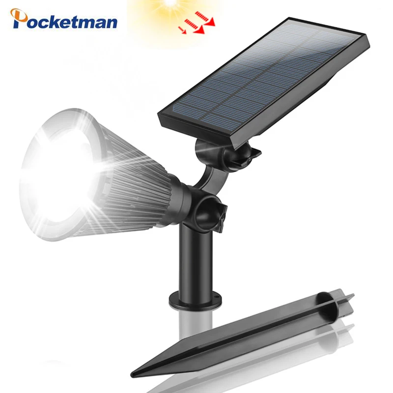 

Solar 2-in-1 4LED Garden Light White Wall Light RGB Insert 7LED Spotlight Torch Waterproof Outdoor Landscape Light with Box