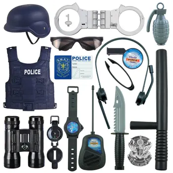 

16Pcs/set Children Pretend Play Police Officer Props Police Role Play Kit Cop Toy Set Handcuffs Child Police Costume Game