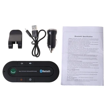 

1Set Wireless Bluetooth Hands Free Car Speaker Phone Sun Visor Clip Music Player