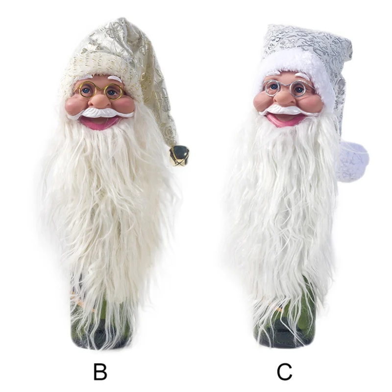 Christmas Wine Bottle Decor Set Santa Claus Snowman Bottle Cover Clothes Kitchen Decoration for New Year Xmas Dinner