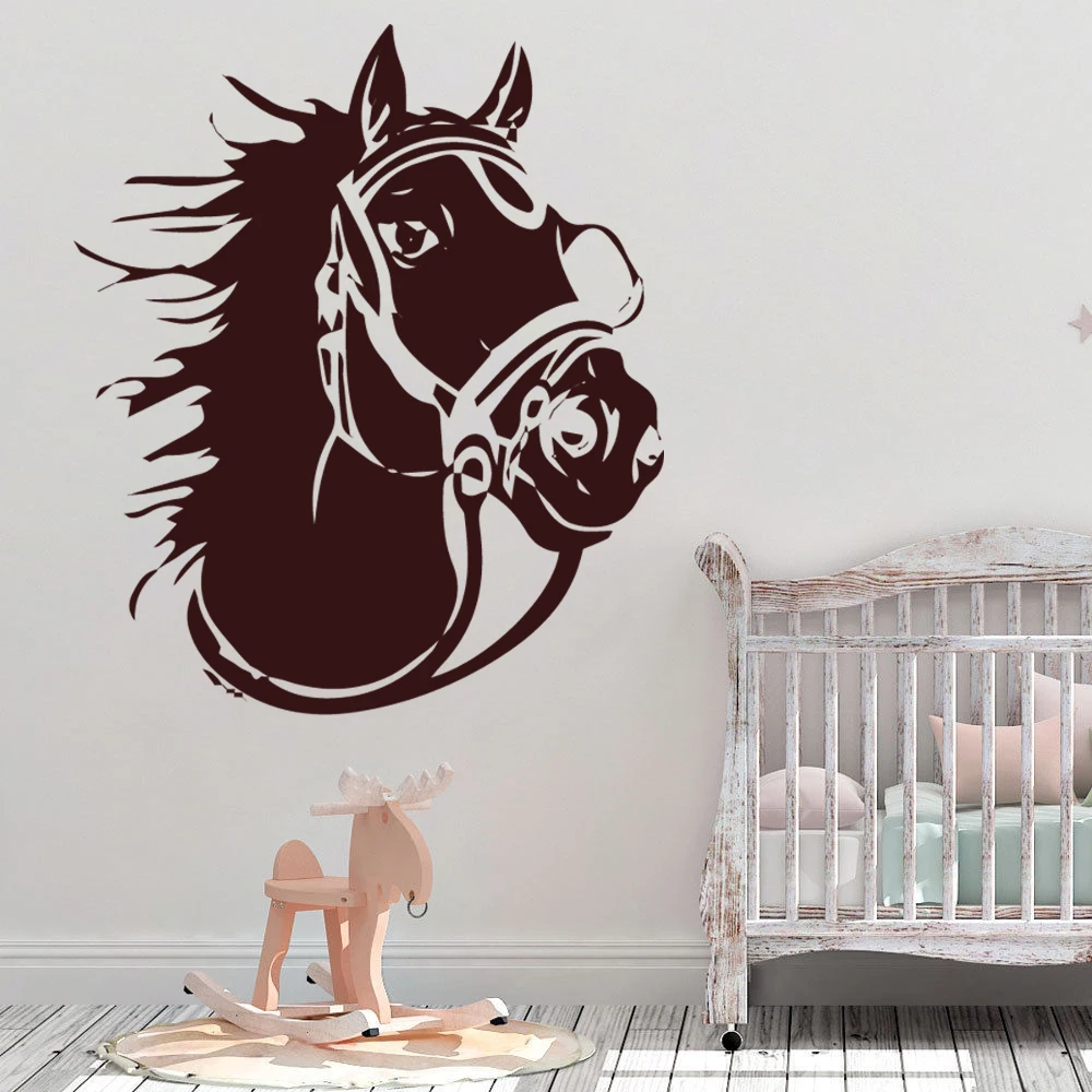Cartoon Horse Vinyl Wall Stickers Art Decor For Living Room Kids Decoration Waterproof Decal | Дом и сад