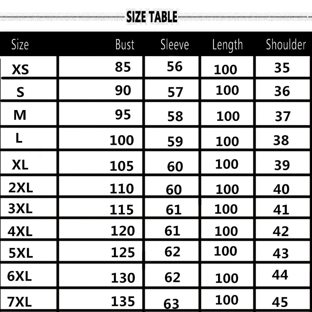 衣服尺寸100_副本 - 副本 - 副本