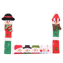 3 шт./компл. ручка холодильника Чехлы Микроволновая печь Посудомоечная машина ручки крышки Рождественский Декор PAK55