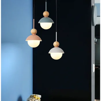 

Modern Macaron Pendant Lights Nordic Led Hanging Lamp for Living Room Bedroom Kitchen Decor Light Fixtures Creative Luminarias