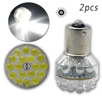 

2* 12V 24 LED White Car Bulbs 1156 Ba15s Light Brake Turn Tail Revese Lamps Set