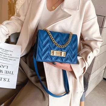 

Vintage Flap Chain Handbags Women's Messenger Crossbody Bags 2020 Fashion Quality Ladies Shoulder Bags Clutch Female Purse