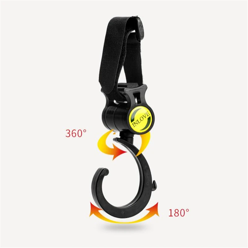 Baby Hanger Baby Bag Stroller Hooks 2pcs Pram Rotate 360 Degree Cart Hook Accessories