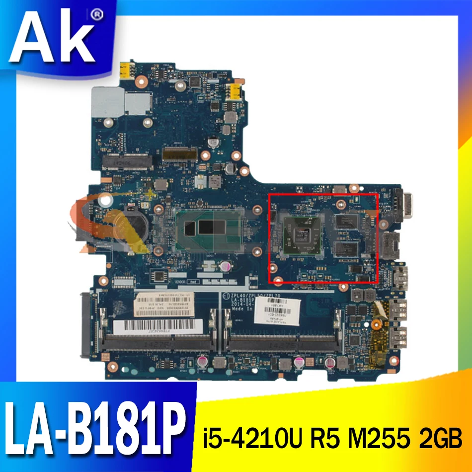 Для ноутбука HP 450 G2 материнская плата ZPL40/ZPL50/ZPL70 LA-B181P DDR3L с процессором SR1EF i5-4210u R5 M255