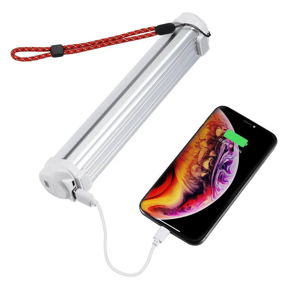 Camping LED Light USB Rechargeable For Camping Hiking Phone Emergency Charging Rechargeable Outdoor Lantern Flashlight 9.6