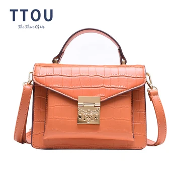 

TTOU Fashion Simple Women's Designer Handbag 2020 New Quality PU Leather Women Tote bag Alligator Shoulder Crossbody Bags