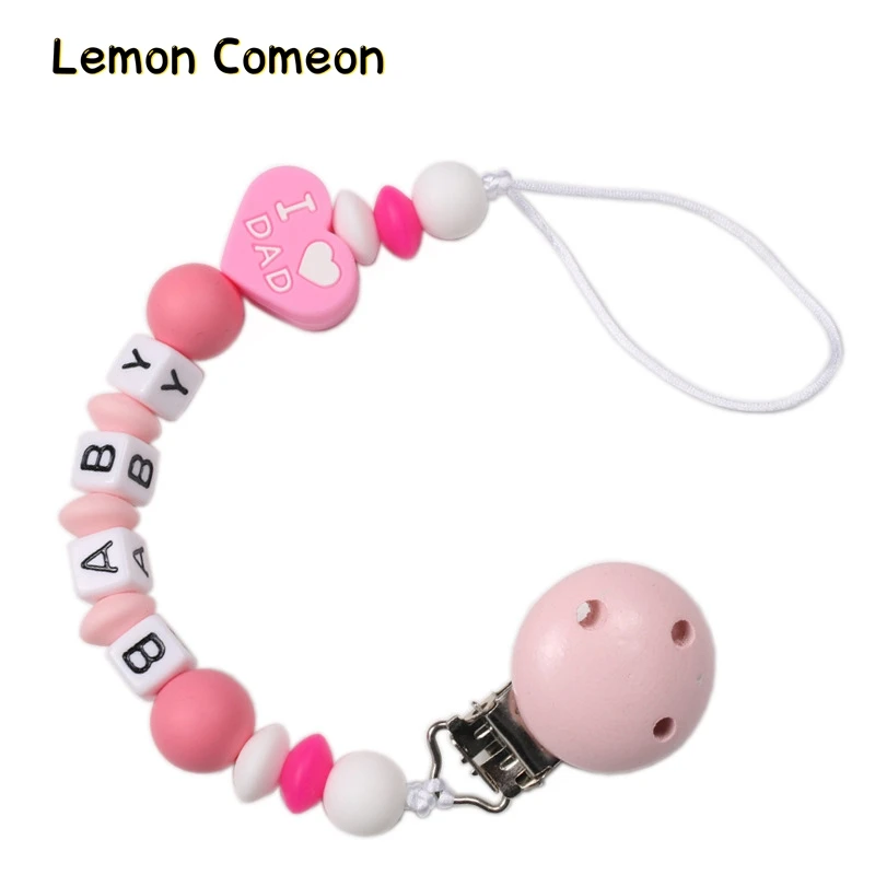 personalised baby pacifier clip