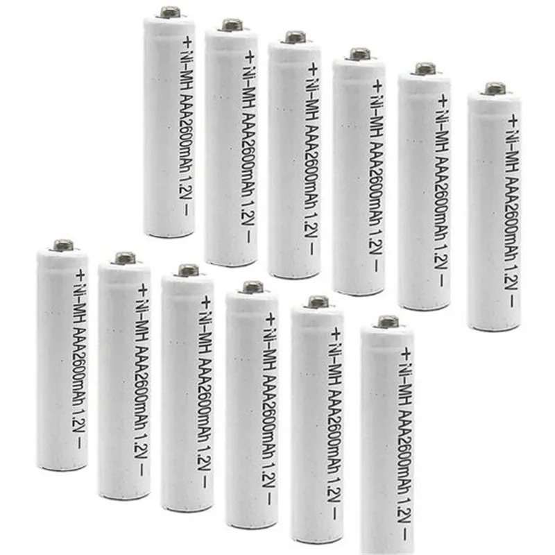 

SKOANBE 12Packs 1.2V Ni-MH 2600mAh AAA Rechargeable Battery Batteries AAA Rechargeable Battery-Free Shipping