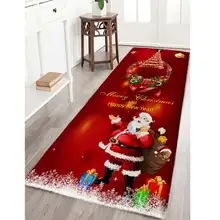 Mat Carpet Colorful Comfortable Flannel Multi-Pattern Christmas Home Ornament Doormat Pad Festival Decor Santa Claus Floor Rug