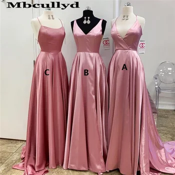 

Mbcullyd A-line Long Prom Dresses 2020 Sexy High Split 3 Styles Women Formal Evening Dress Gown Cheap Vestidos de gala