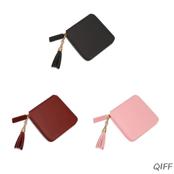 

Fashion Leather Short Wallet Tassel Small Change Bag Zipper Wallet Ladies Coin Purse