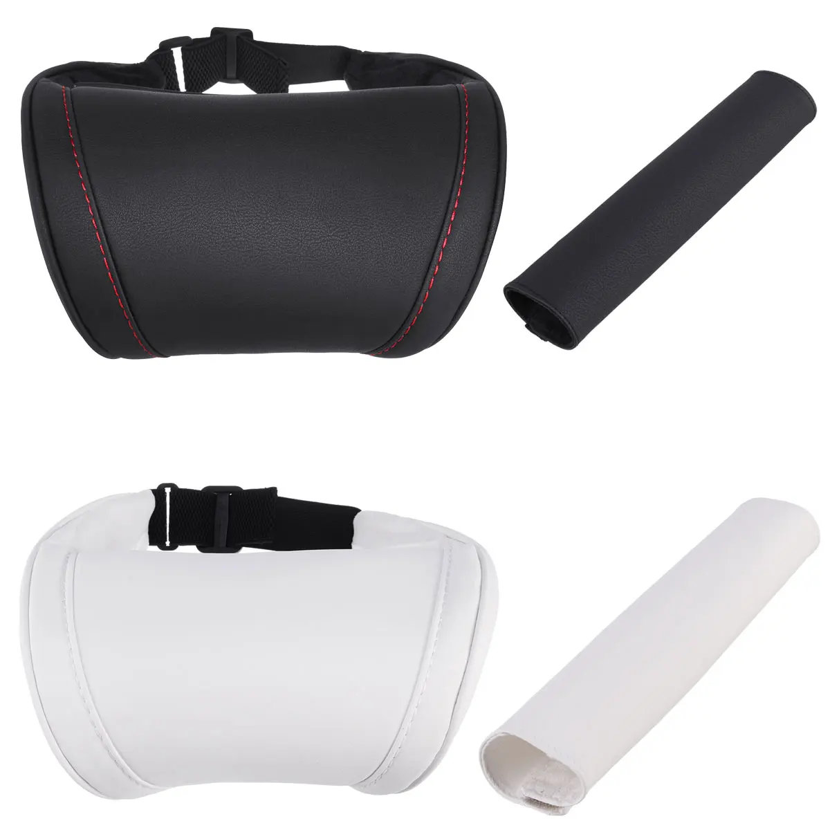 

Car Pillows Headrest Neck Rest Cushion Support Seat Accessories Black White Safety Pillow For Tesla