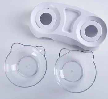 

Pet cat bowl double bowl cat rice bowl protection cervical spine oblique mouth cat food bowl cat bowl cat food food bowls