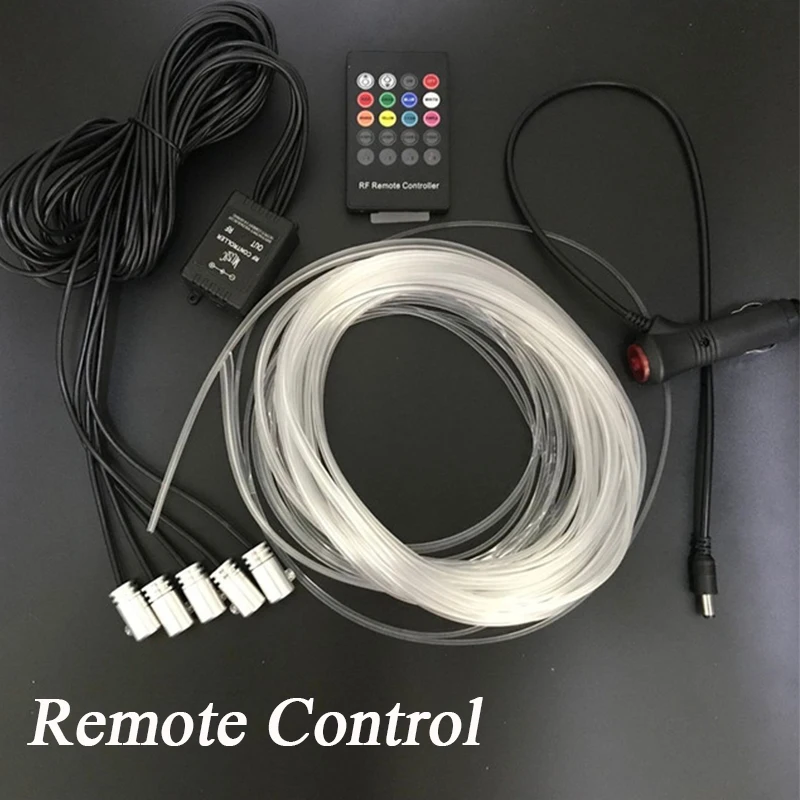 Remote Control 6 м RGB светодиодный светильник для салона автомобиля, цветной Bluetooth телефон, приложение, контроль атмосферы, светильник 12 В, неоновый светильник - Испускаемый цвет: Remote Control