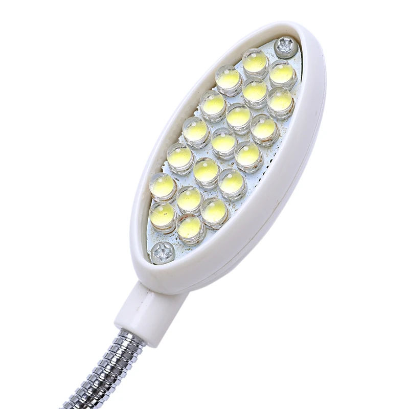 Sewing Machine Light 19 LED Adjustable Gooseneck Lamp Magnetic Base Switch Flexible Mounting Working Table Lamp US Plug