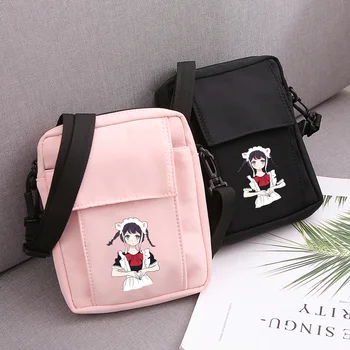 

Cute Braid Girl Printing Women Messenger Crossbody Shoulder Bag High Quality Waterproof Outdoor Pouch Small Phone Cards Keys Bag