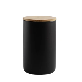 

Ceramic Utensil Storage Canisters Crock Coffee Container with Lid for Food Dry Goods Kitchen MU8669