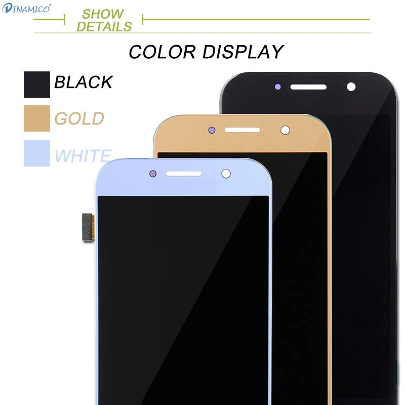 Dinamico OLED A520 Lcd для samsung Galaxy A5 Lcd A520F дисплей сенсорный экран дигитайзер панель в сборе с рамкой