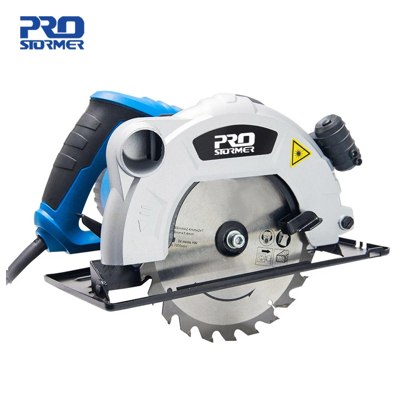 PROSTORMER Circular Saw 1500W 185mm(7inch) Electric Woodworking Tools LED Light Multi-function Flip Cutting Machine Power Tools