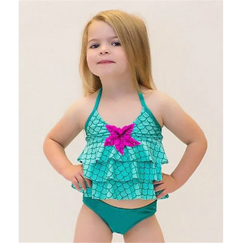 

2020 Summer Bikini Set New Cute Baby Girls Princess Bathing Suit Bikini Set Swimwear Swimsuit Costume Girls Beach Clothes Set