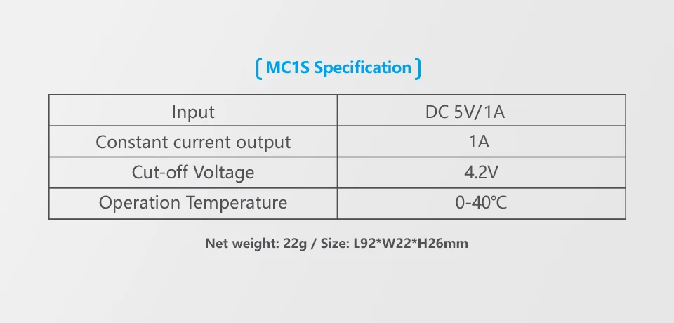 XTAR MC1S дешевле Зарядное устройство Max 1A USB Зарядное устройство для 3,6 V 3,7 V Li-Ion 10400 14500 14560 17500 18350 20700 21700 18650 аккумуляторное зарядное устройство