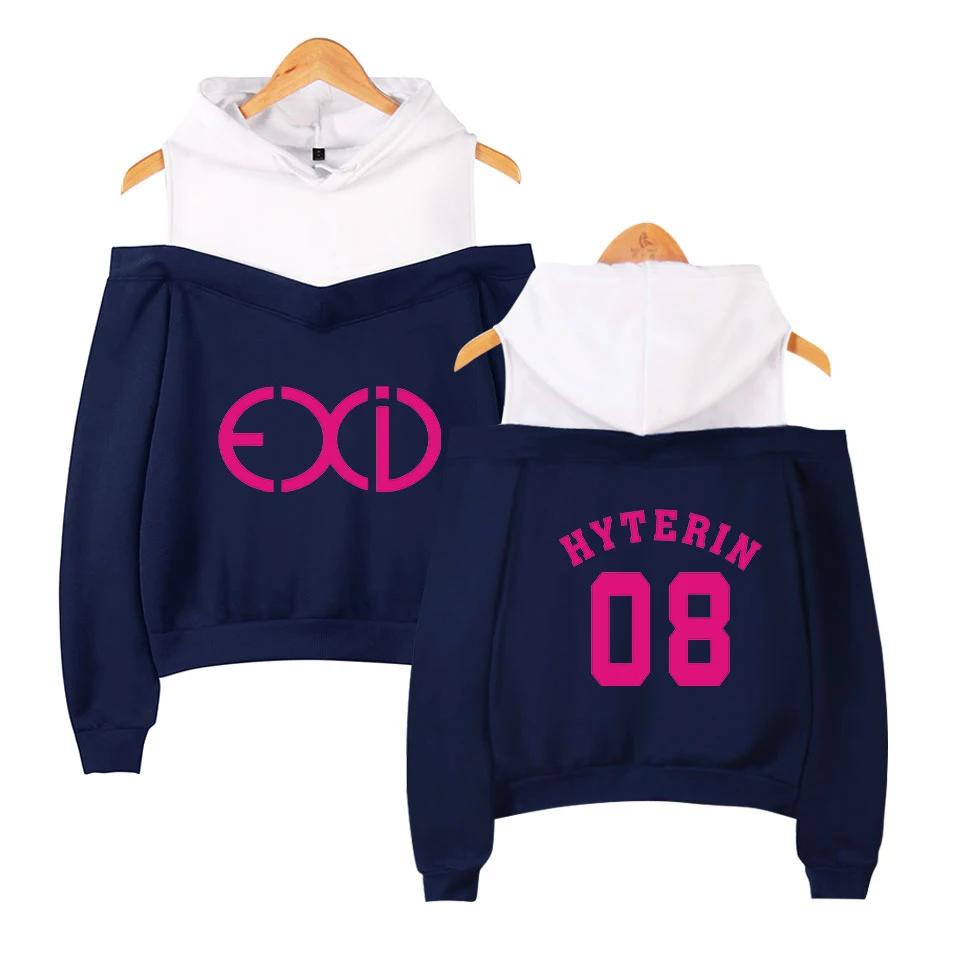 Exceed in Dreaming EXID Печать плеча толстовки Толстовка Мода Милая сексуальная девушка
